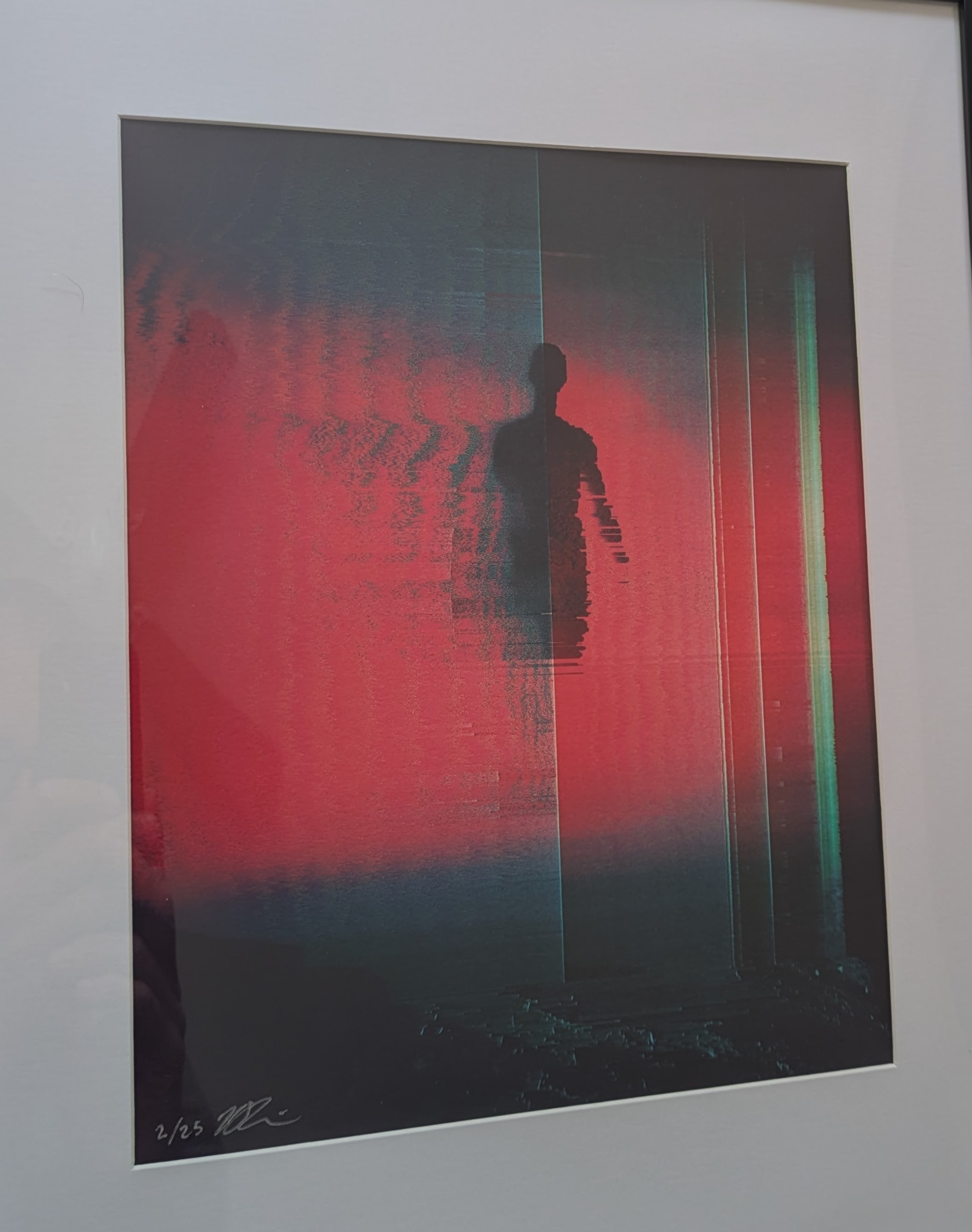 A print of Rob Sheridan's 'Turbulence' in a frame