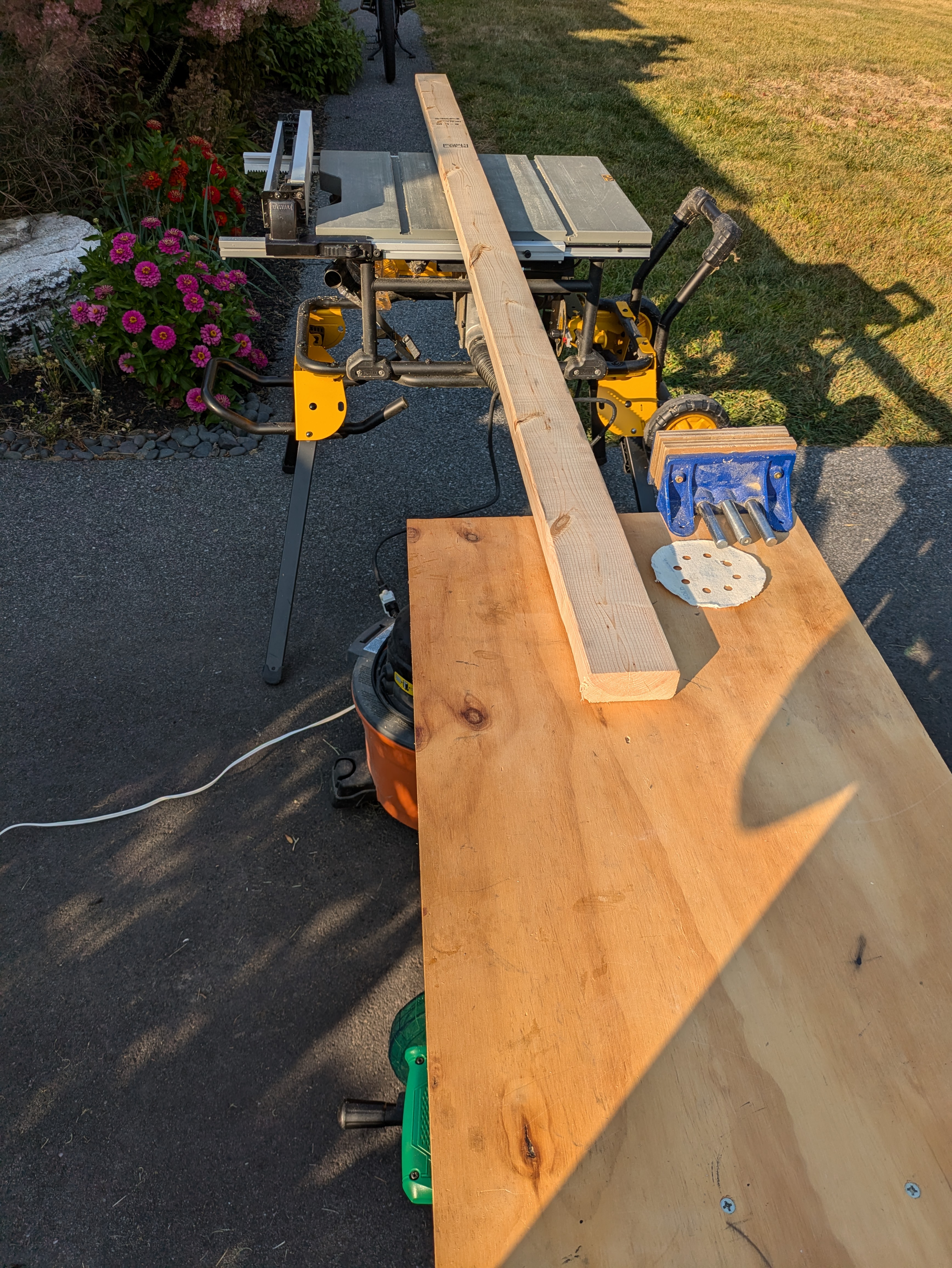 Ripping 2x4 on the table saw