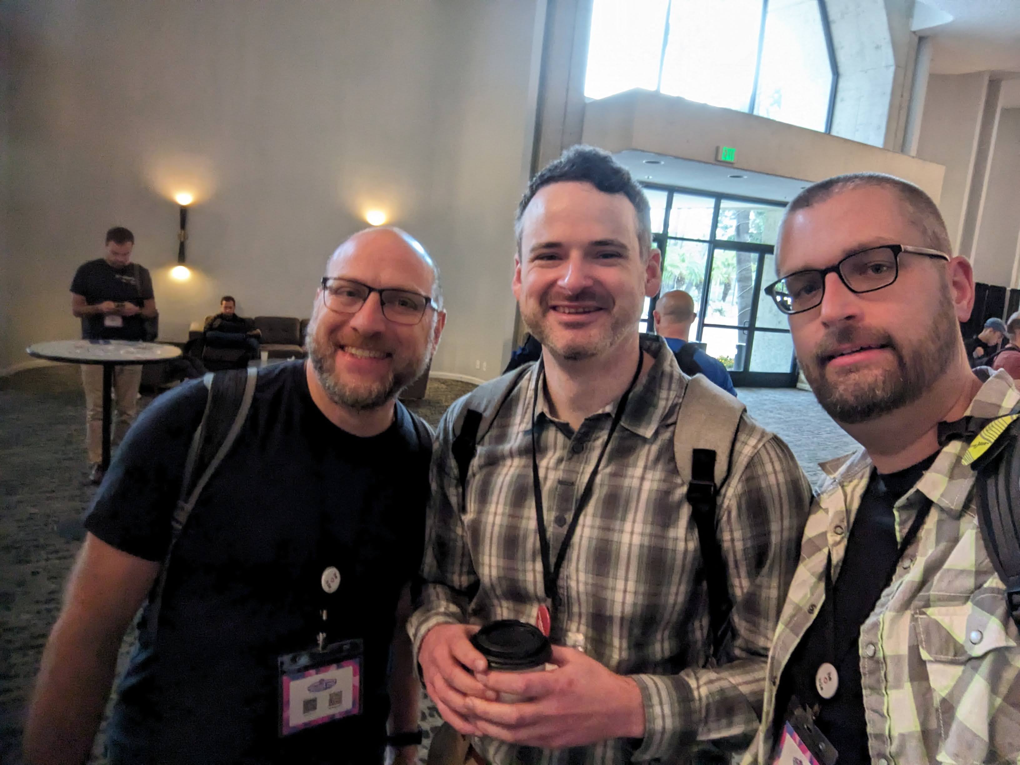 Daniel Magliola, Paul Reece, and me at RubyConf 2023