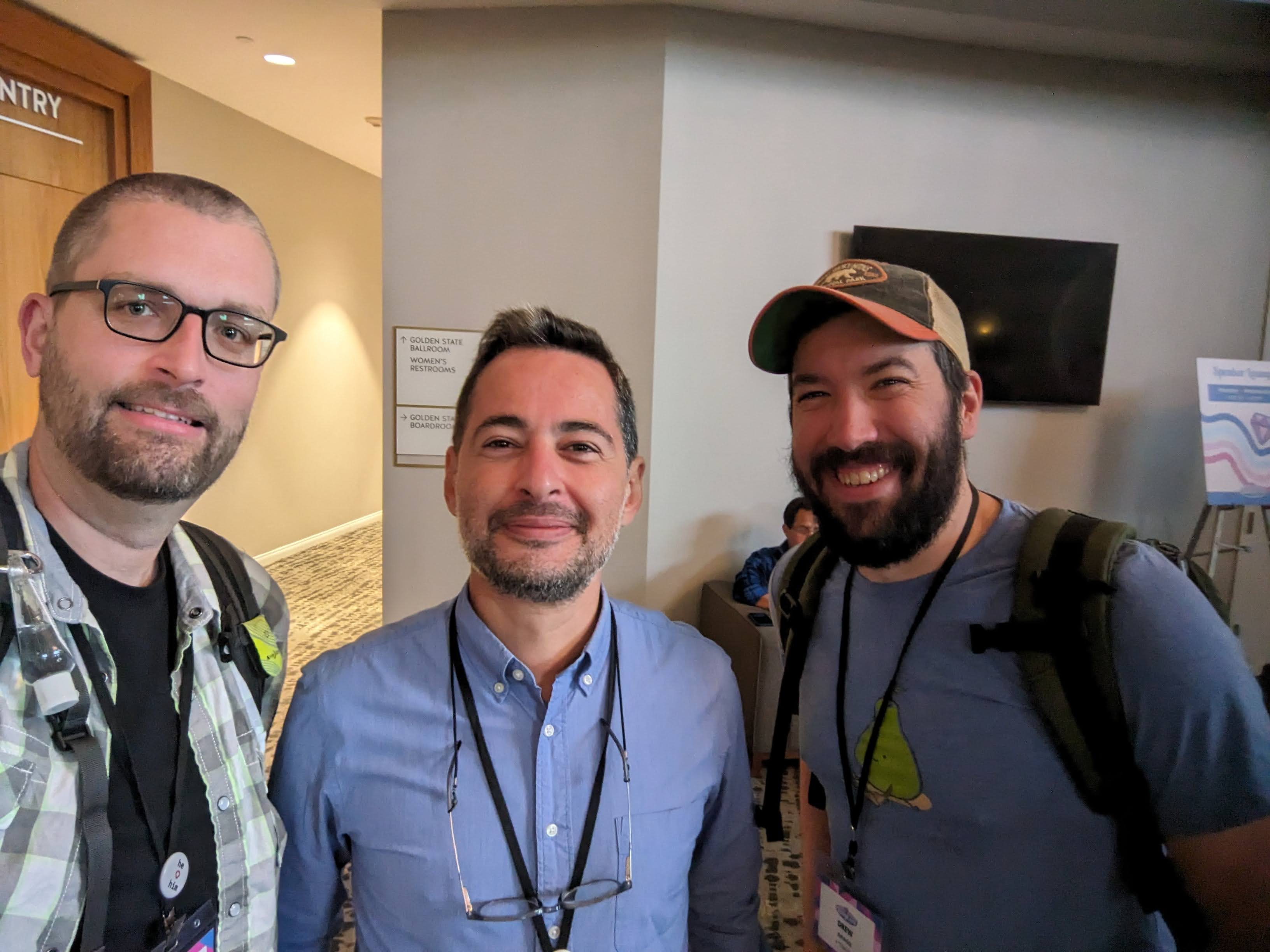 Me, Ufuk Kayserilioglu, and Drew Bragg at RubyConf 2023